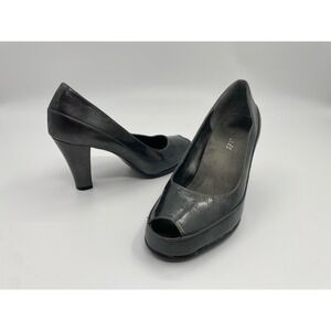 Aerosoles 8.5 women peek toe dress heeled cross blend shoe